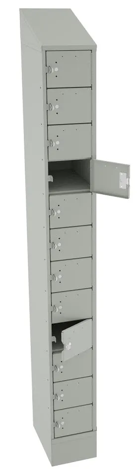 12 opening cell phone locker single column
