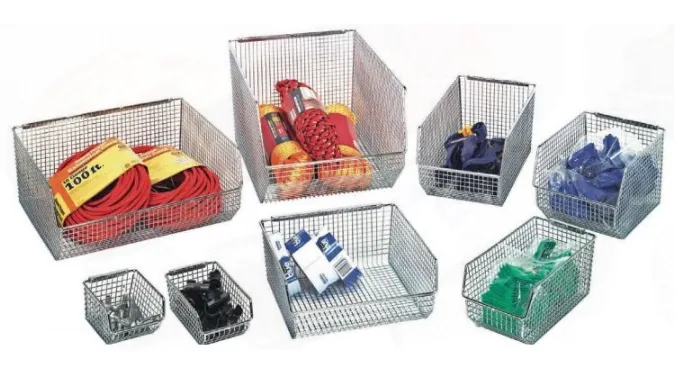 chrome mesh bins