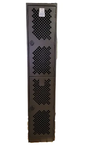 double tier lockers with perforated doors