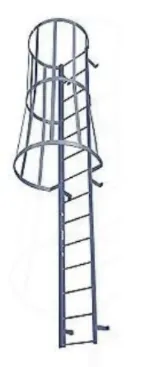 modular access ladder with cage