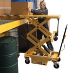 1000 Pound Capacity DC Mobile Double Scissor Cart