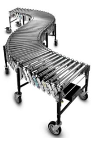 extra heavy duty power expandable roller conveyor
