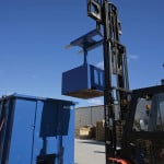 Fork Mounted Trash Bin Compactor