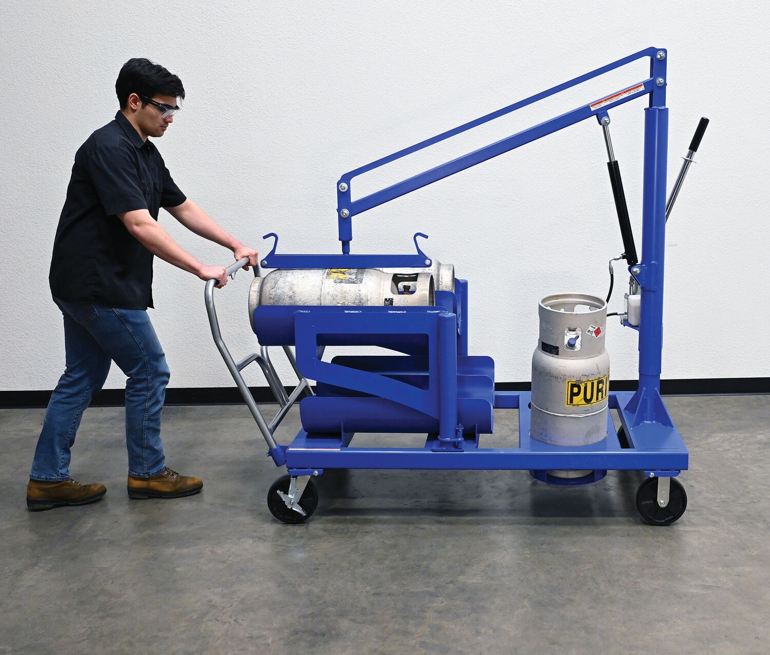 LP Tank Lifter and Truck Combination